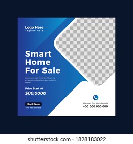 Home sale social media advertising posts digital marketing vector, Unique modern square template social media layouts & social media web banners post design, Instagram post template design