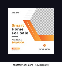 Home Sale Social Media Advertising Posts Digital Marketing Vector, Unique Modern Square Template Social Media Layouts & Social Media Web Banners Post Design, Instagram Post Template Design