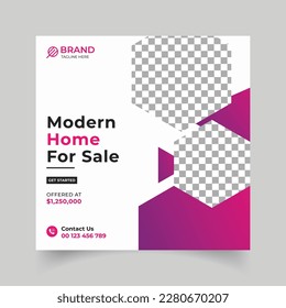 Home for sale social media design