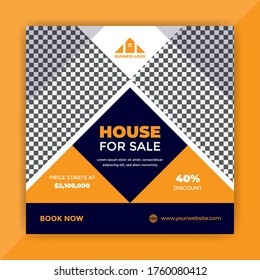 Home sale social media post design premium - building industrial social banner design