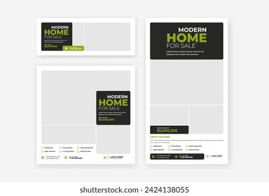 Home sale social media template design