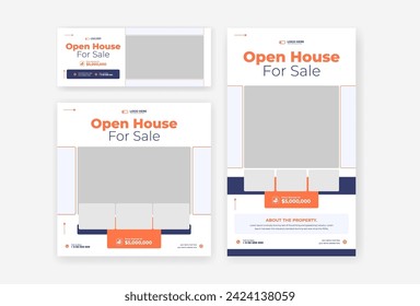 Home sale social media template design