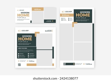 Home sale social media template design