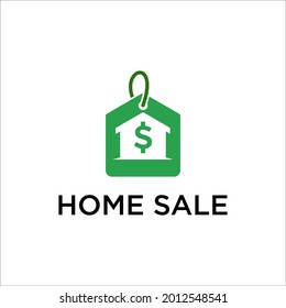 diseño de logotipo de solución de venta en casa