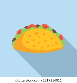 Home sandwich icon flat vector. Takeaway food. Dinner food