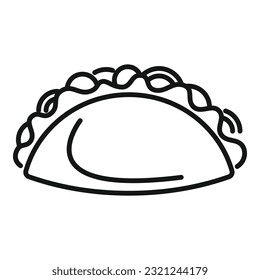 Home sandwich icon outline vector. Takeaway food. Dinner food