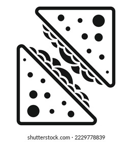 Home sandwich icon simple vector. Lunch food. Healthy dinner