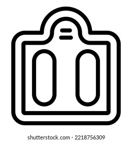 Home scales icon outline vector. Medicine meal. Diet food