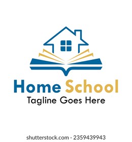 Home school design logo template illustration