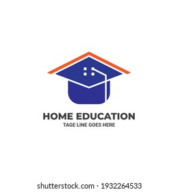 Home School Education Logo Design. Student Housing Logo Template