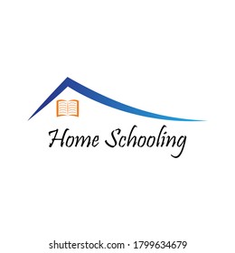 home school logo icon vector illustration