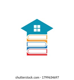 home school logo icon vector illustration