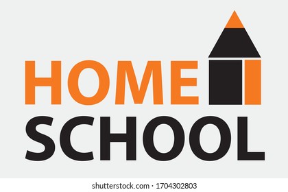 Diseño plano vectorial de la escuela doméstica