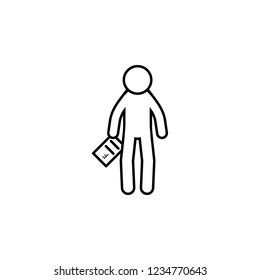  Home schooling, failed  icon. Element of home schooling icon. Thin line icon for website design and development, app development. Premium icon