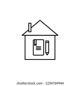  Home schooling, home schooling  icon. Element of home schooling icon. Thin line icon for website design and development, app development. Premium icon