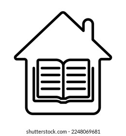 Icono De La Escuela En Casa Diseño Plantilla Vector De Diseño Signo De Ilustración Y Píxeles De Símbolo Perfecto