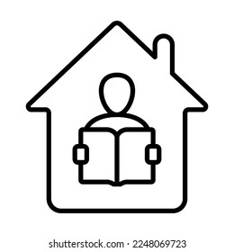 Home Schooling Icon Logo Design Vector Template Illustration Sign And Symbol Pixels Perfect