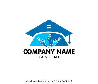Home Schooling Logo Vector Template