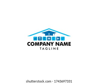 Home Schooling Logo Vector Template