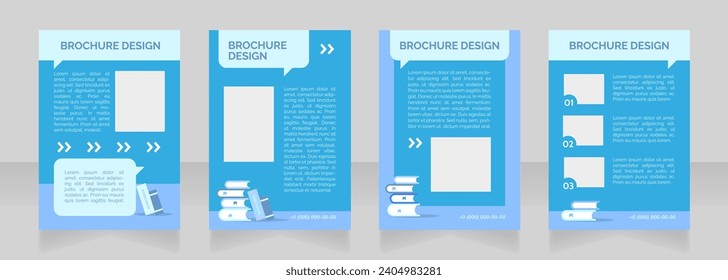 Home schooling program blank brochure layout design. Online courses. Vertical poster template set with empty copy space for text. Premade corporate reports collection. Editable flyer paper pages