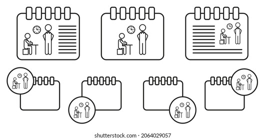 Heimunterricht, Aufnahme von Prüfungsvektorsymbol in Kalenderbilddarstellung für i und ux, Website oder mobile Anwendungen