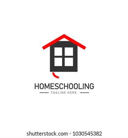 Home Schooling Vector Template Design