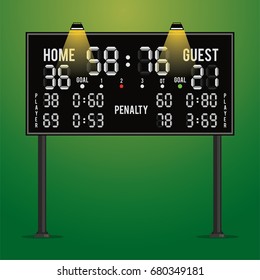 Home Score Illustration Vector Art