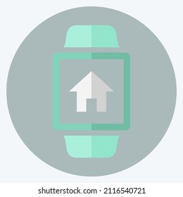 Home Screen Icon in trendy flat style isolated on soft blue background
