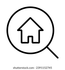 Propiedad inmobiliaria de botón de búsqueda en casa