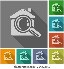 Home search flat icon