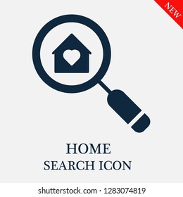 Home search icon. Editable Home search icon for web or mobile.