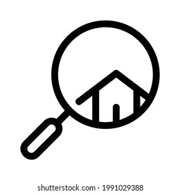 home search icon or logo isolated sign symbol vector illustration - high quality black style vector icons
