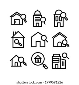 home search icon or logo isolated sign symbol vector illustration - Collection of high quality black style vector icons
