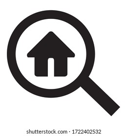 Home search icon vector graphics design