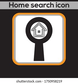 Home search icon. vector graphics