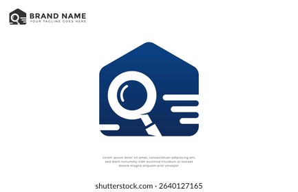 Home Search Logo. Symbol for real estate search or listings
