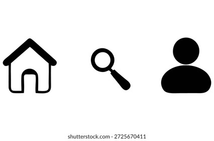 Startseite Suche Benutzeroberflächen-Symbolsatz