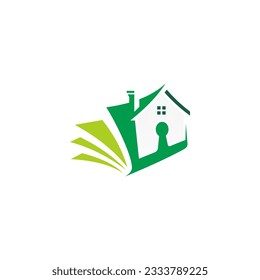 Imagen vectorial del logotipo de libro seguro residencial