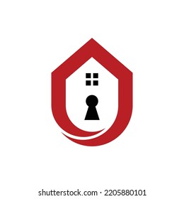 Plantilla de diseño de logotipos seguros en el hogar