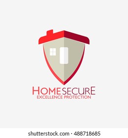 Home Secure logo design template. vector illustration