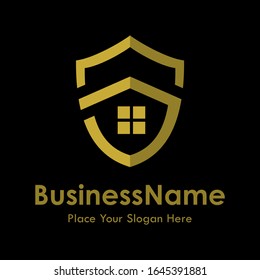 Home secure vector logo template. Suitable for business, technology, web