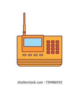 Home security alarm cartoon icon vector illustration for design and web isolated on white background. Home security alarm vector object for label web and advertising