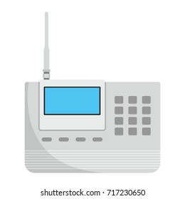 Home security alarm flat icon vector illustration for design and web isolated on white background. Home security alarm vector object for label web and advertising
