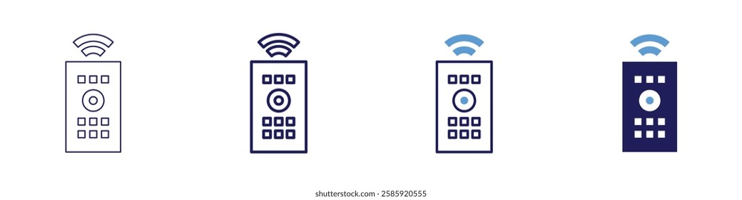 Home security alert system icon in 4 different styles. Thin Line, Line, Bold Line, Duotone. Duotone style. Editable stroke.