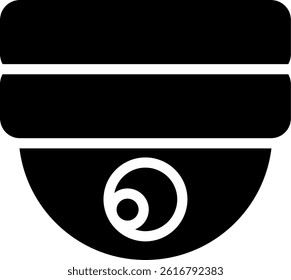 Home Security Camera Glyph Vector Icon Design