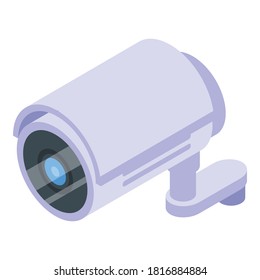 Home security camera icon. Isometric of home security camera vector icon for web design isolated on white background