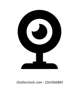 Icono de la silueta de la cámara de seguridad residencial. Cámara CCTV. Vector.