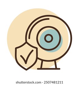 Home security camera vector icon. Cctv camera sign. Security sign. Graph symbol for your web site design, logo, app, UI