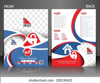 Home Security Center Front & Back Flyer Template 