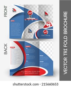 Home Security Center Tri-Fold Brochure Design. 